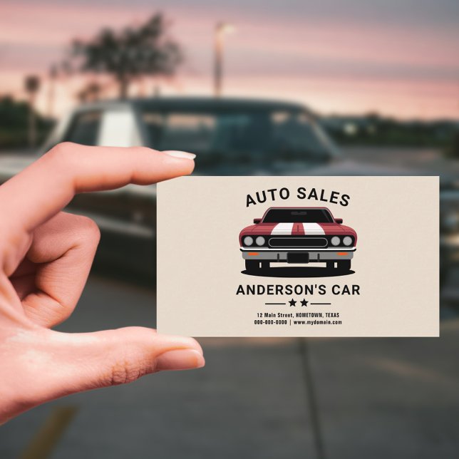 Cartão De Visita Auto Sales (Auto Sales Business Card)