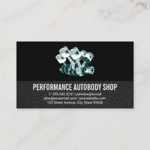 Cartão De Visita Autobody  Desempenho  Motor De Pistão