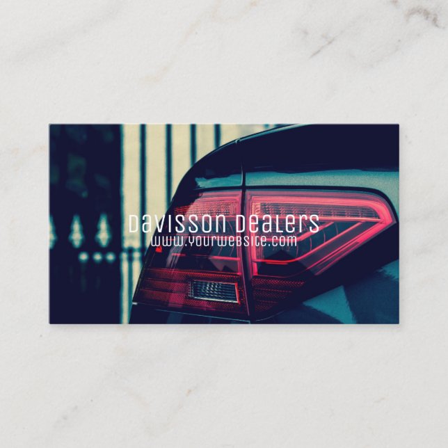 Cartão De Visita Automático de Alerta de Carro Moderno (Frente)