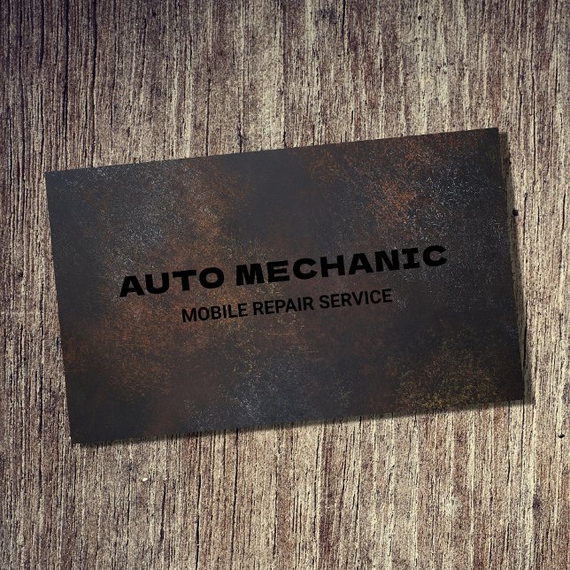 Cartão De Visita Automecânico Automotive Repair Service Metal (Criador carregado)