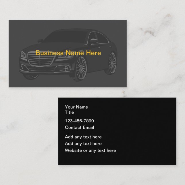 Cartão De Visita Automotive Business Cards New Design (Frente/Verso)