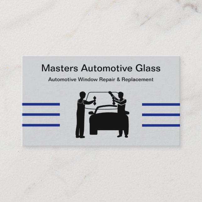 Cartão De Visita Automotive Glass Repair Replacement Business Cards (Frente)