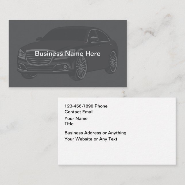 Cartão De Visita Automotive Theme Business Card Design (Frente/Verso)
