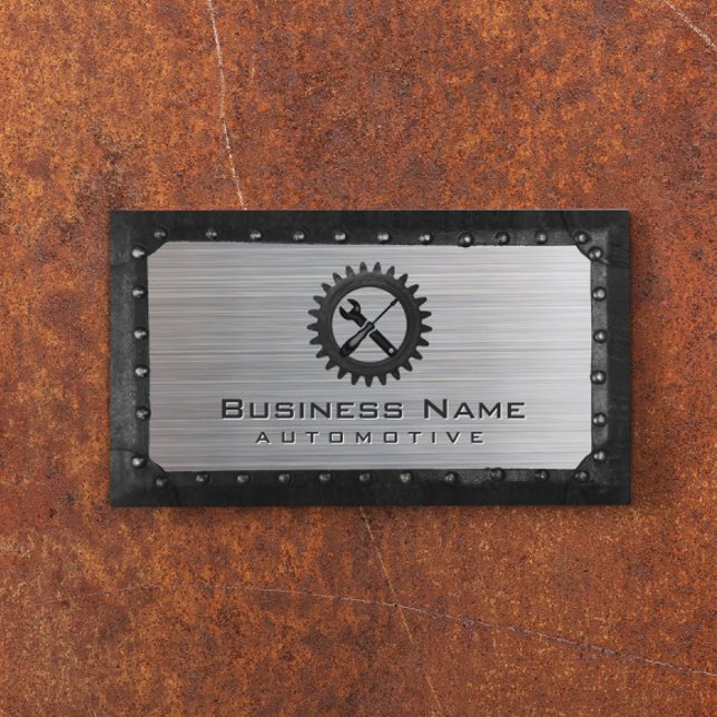 Cartão De Visita Automotivo para reparo profissional de metais (Criador carregado)