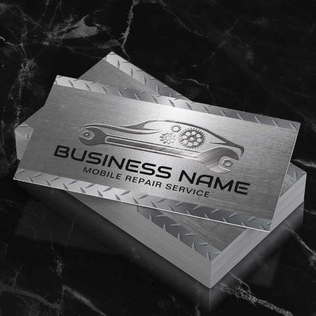 Cartão De Visita Automóvel de Reparo Automático Móvel (Criador carregado)