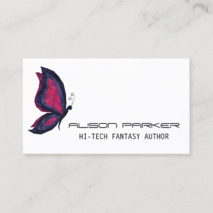 Cartão De Visita Autor de design geométrica geométrica da borbole