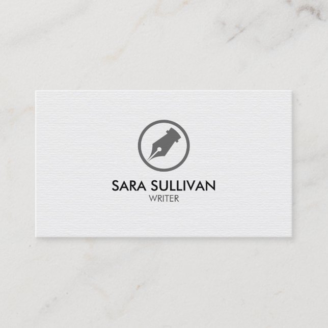 Cartão De Visita Autor do Escritor (Frente)