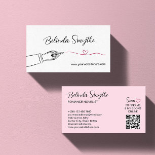 Cartão De Visita Autor Românico de Swash Cardíaco de Fonte Rosa Can