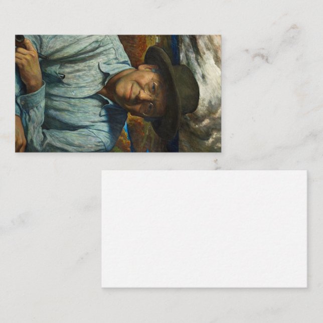 Cartão De Visita Autorretrato, 1940 por Newell Convers Wyeth (Frente/Verso)