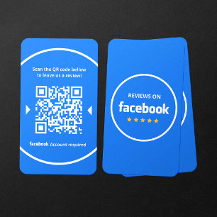 Cartão De Visita Avaliações do Facebook Avalie Meu Negócio Código Q