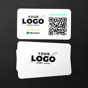 Cartão De Visita Avalie Negócios Código QR Avaliações Tripadvisor 5