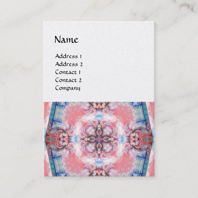 Cartão De Visita AVALON 4,cor-de-rosa, azul-dourado, metálico (Frente)