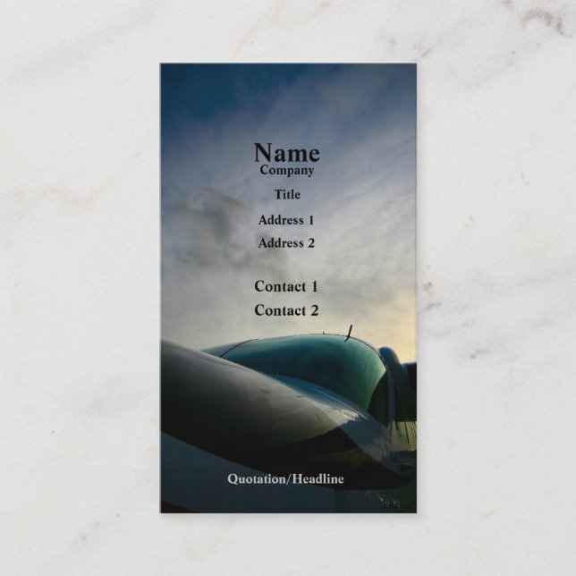 Cartão De Visita Avião da carga (Frente)