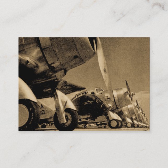 Cartão De Visita Aviões de combate de WWII - SBD Dauntlesses de (Frente)
