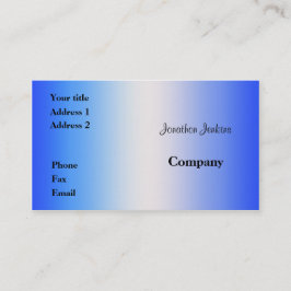 Cartão De Visita Azul