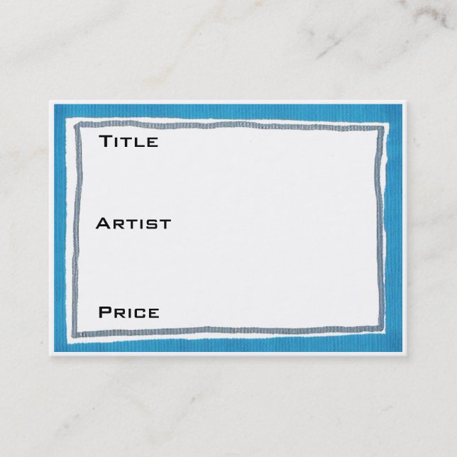 Cartão De Visita Azul (Frente)