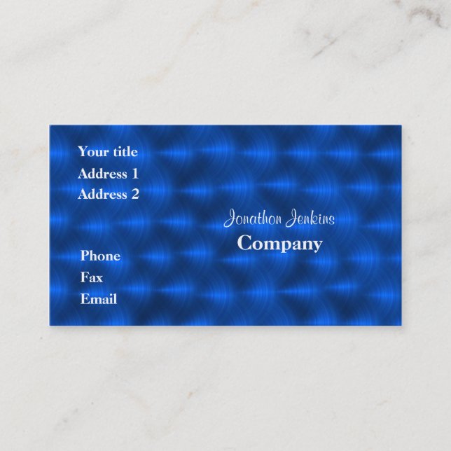 Cartão De Visita Azul (Frente)