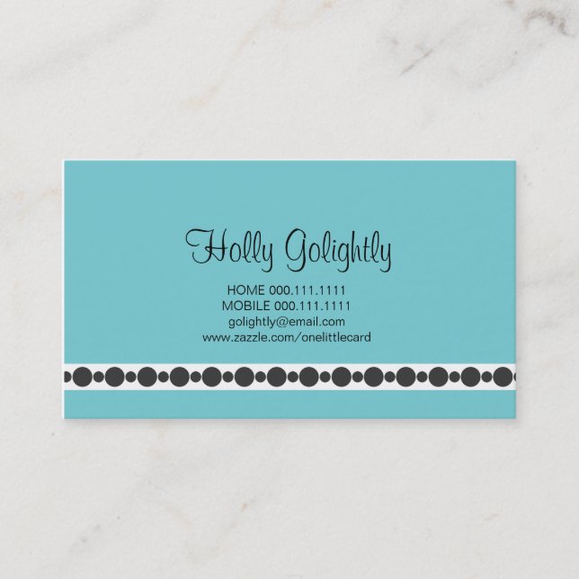 Cartão de visita azul (Frente)