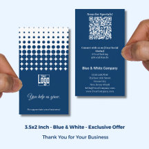 Azul Branco Obrigado, Acesso QR a Oferta Especial