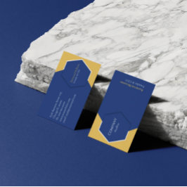 Cartão de visita azul corporativo