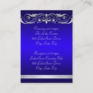 Cartão de visita azul da informação da grã-duq