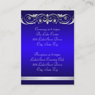 Cartão de visita azul da informação da grã-duquesa