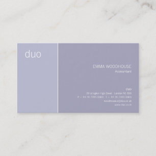 Cartão De Visita Azul de aço claro do duo