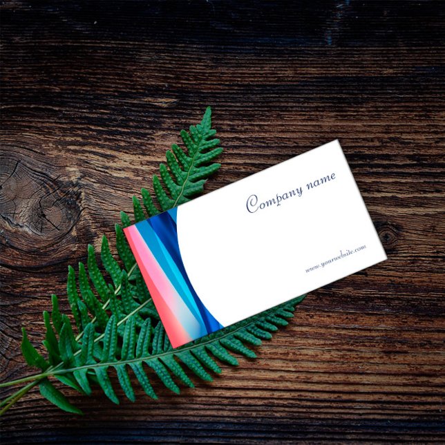 Cartão de visita azul de código QR abstrato minima (Criador carregado)