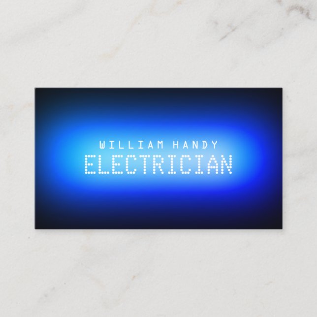 Cartão De Visita Azul de inspiração clara (Frente)