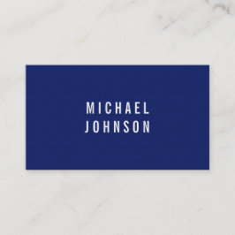 Cartão De Visita Azul de linho do falso moderno à moda