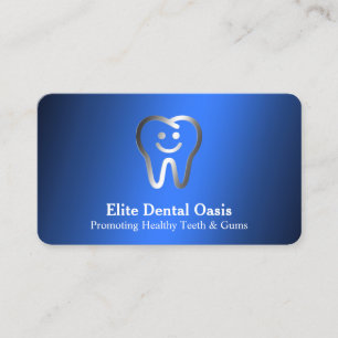 Cartão De Visita Azul Dentista