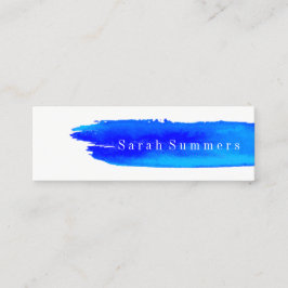 Cartão de visita - azul do Brushstroke da aguarela