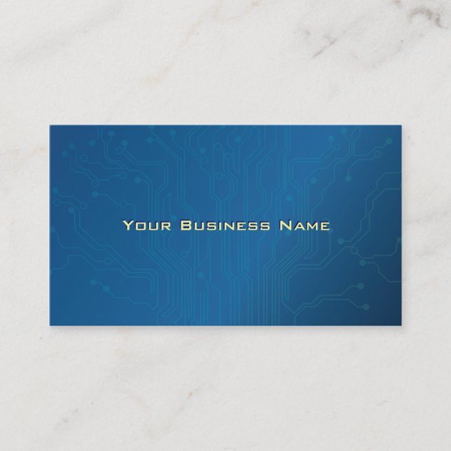 Cartão de visita azul do conselho de circuito da (Frente)