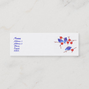 Cartão de visita azul dos pássaros