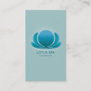 CARTÃO DE VISITA AZUL DOS TERMAS DE LOTUS