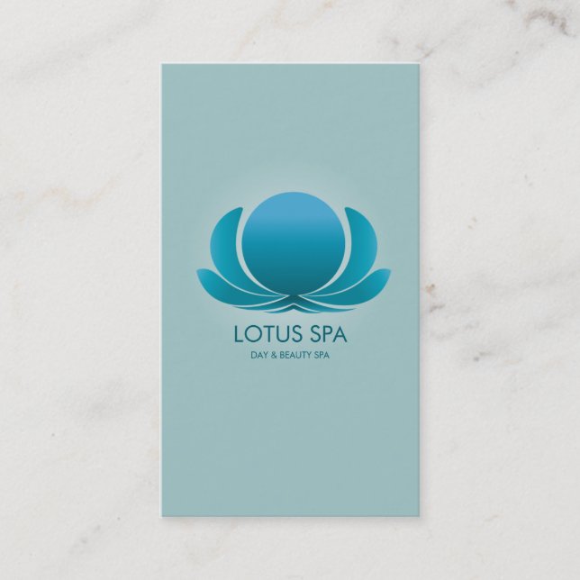 CARTÃO DE VISITA AZUL DOS TERMAS DE LOTUS (Frente)
