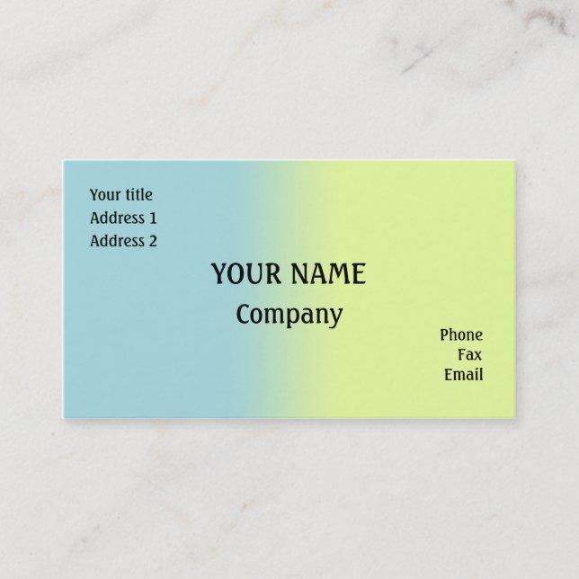 Cartão De Visita Azul e amarelo (Frente)