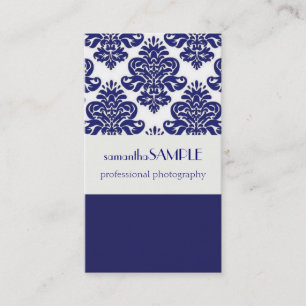 Cartão De Visita Azul e branco