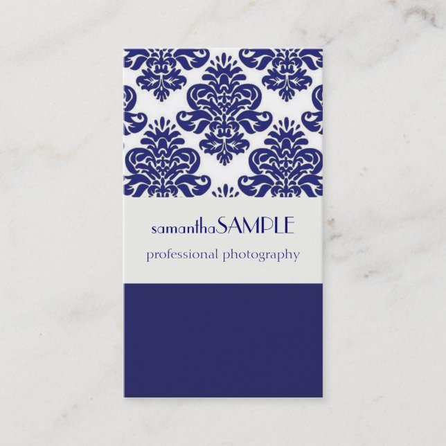 Cartão De Visita Azul e branco (Frente)