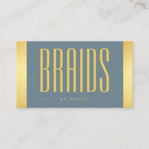 Cartão De Visita Azul E Dourado De Ferro Africano