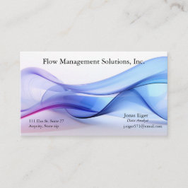 Cartão de visita azul e lavanda transparente