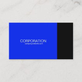 cartão de visita azul e preto com site