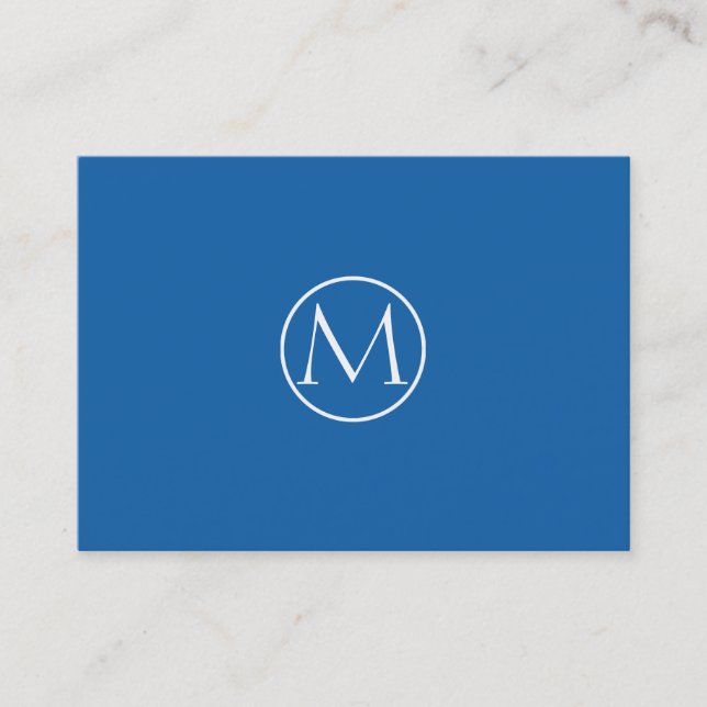 Cartão De Visita Azul-elegante (Frente)