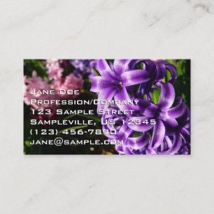 Cartão De Visita Azul Hyacinth II Primavera Floral