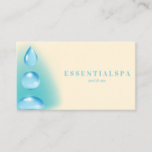 Cartão De Visita Azul-marfim Espiritual Água cai ioga reiki