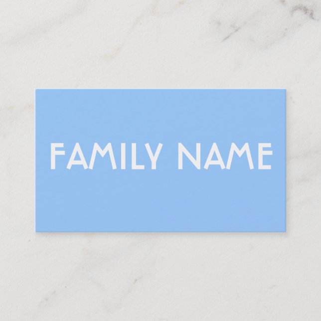 Cartão De Visita Azul minimalista (Frente)