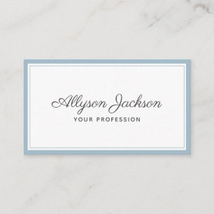 Cartão De Visita Azul Mínimo Moderno