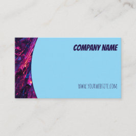 Cartão de visita azul-roxo mínimo QR