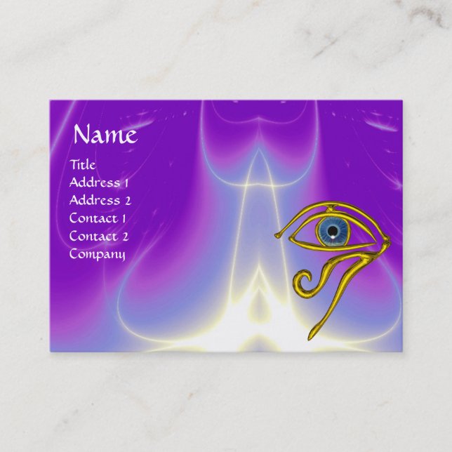 Cartão De Visita AZUL TALISMAN, violeta roxa branca (Frente)