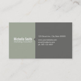 Cartão De Visita Azul Verde e Cinzas